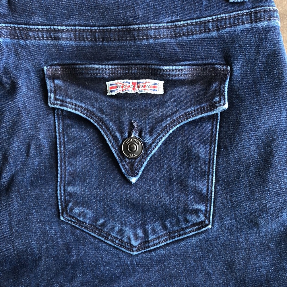 Hudson dark wash cut off shorts
